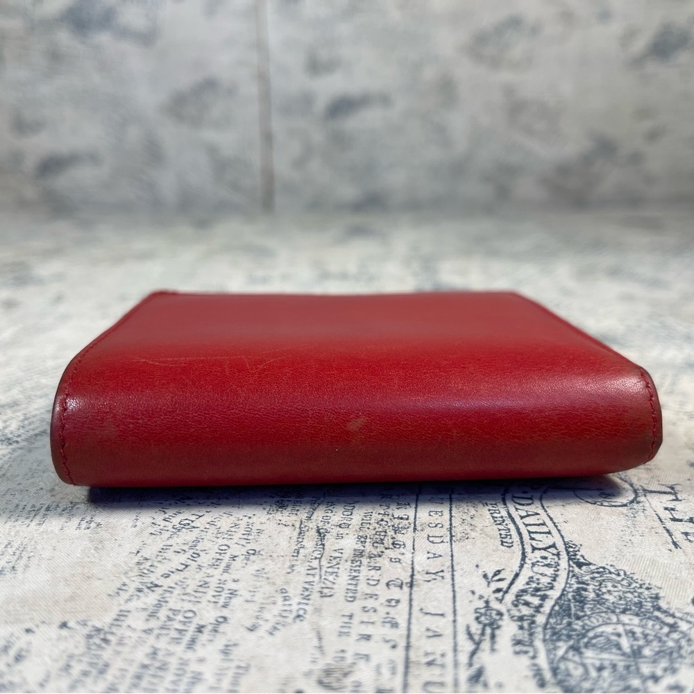 Vintage Coach Red Leather Kisslock Coin Wallet Snap Closure Mini Wallet - Picture 6 of 15